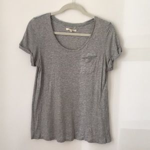 Anthropologie grey pocket tee